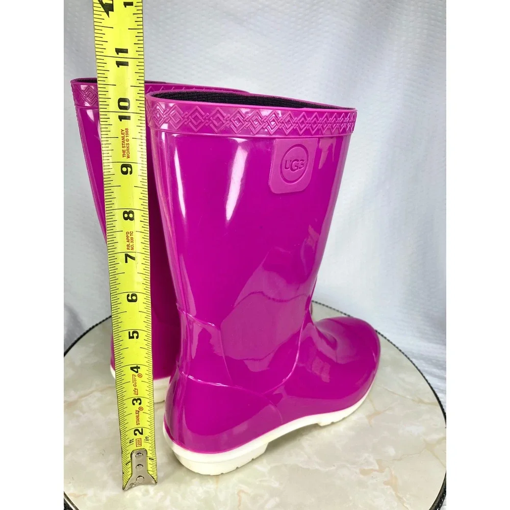 UGG Ranna Waterproof Mid Calf Rain Boots Womens 8 Girls 6 Pink Rubber Outdoor